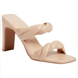 New Open Edit (a Nordstrom‎ brand) Remmy Twist Heeled Sandal Tan Neutral